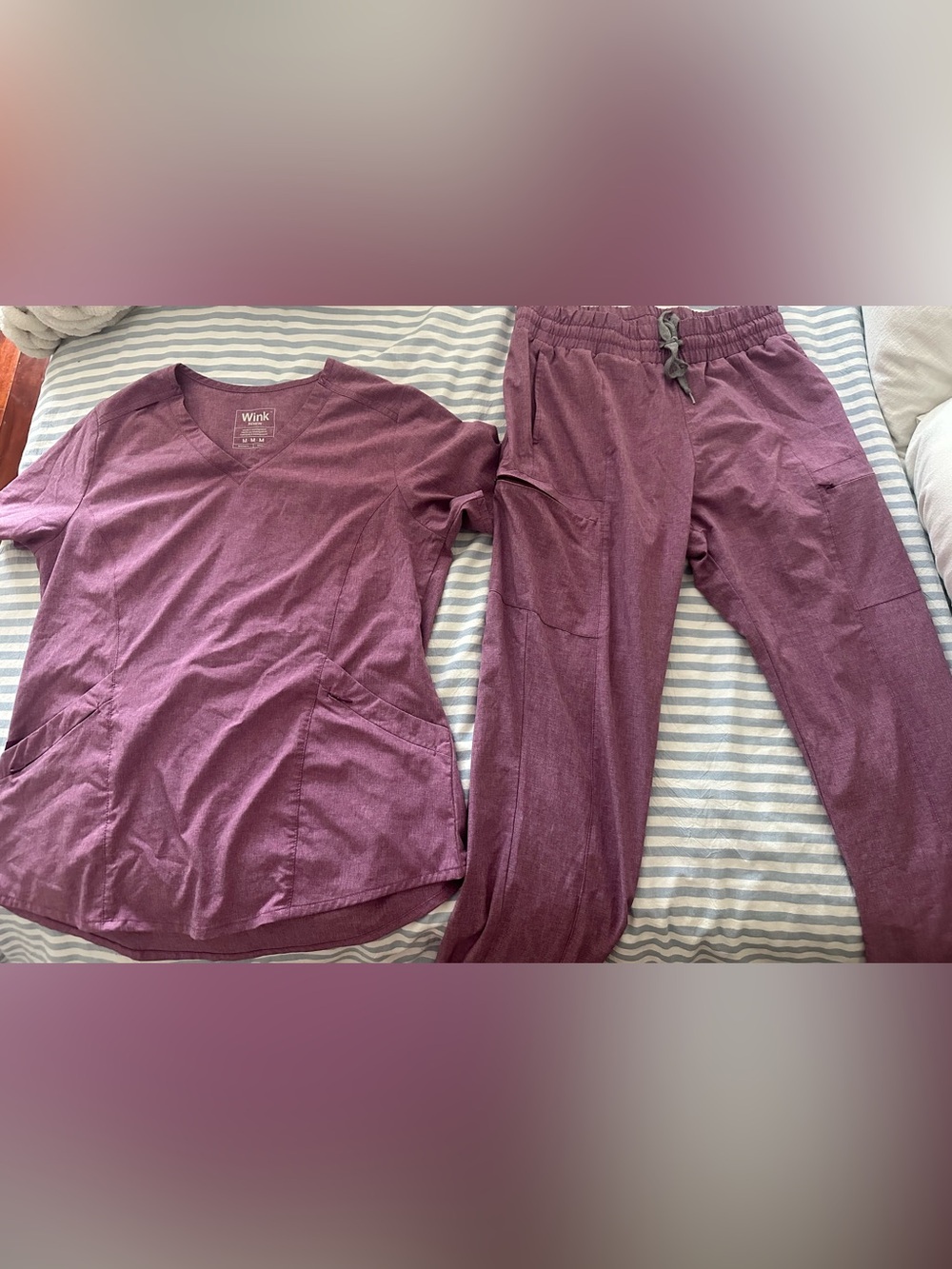 Wink Women's Limited Edition Scrub Set - Wine Heather
